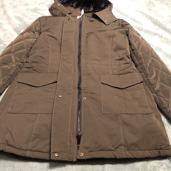 Coalition LA heavyweight quilted arm jacket olive - Picture 4 of 12